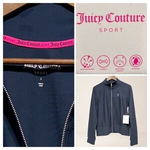 JUICY COUTURE SPORT | Athleisure Gym Yoga Zip Jacket Stretch Juicy Active